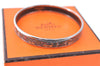 Authentic HERMES Email PM Bangle Animal Motif Silver Gray Box J1518