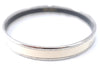 Authentic HERMES Email PM Bangle Caleche Motif Silver White J1519