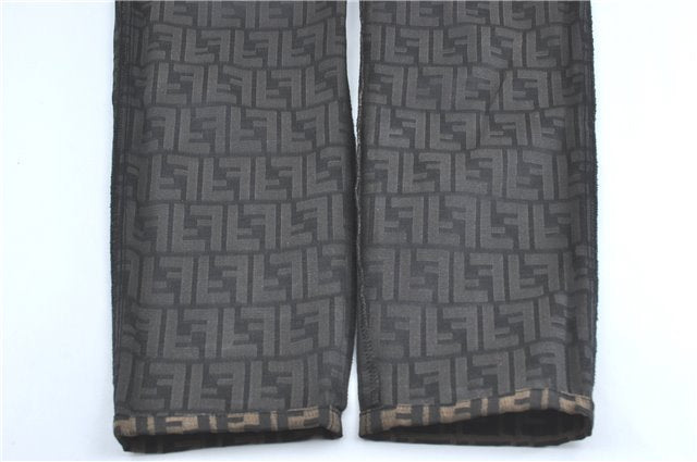 Authentic FENDI Zucca Pants Cotton USA 27inches Brown Black J1522