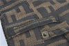 Authentic FENDI Zucca Skirt Cotton USA 4 26 inch Brown Balck J1523