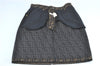 Authentic FENDI Zucca Skirt Cotton USA 4 26 inch Brown Balck J1523