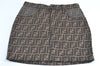 Authentic FENDI Zucca Polka dots Motif Skirt Cotton Brown Balck J1524