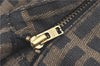 Authentic FENDI Zucca Polka dots Motif Skirt Cotton Brown Balck J1524