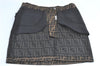 Authentic FENDI Zucca Polka dots Motif Skirt Cotton Brown Balck J1524