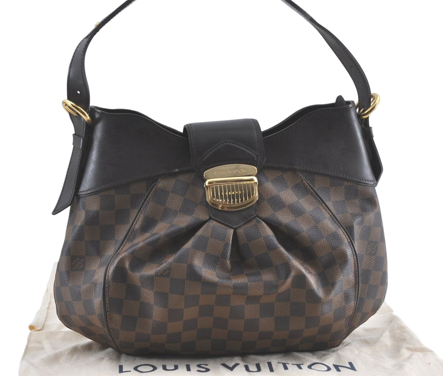Authentic Louis Vuitton Damier Sistina MM Shoulder Hand Bag N41541 LV J1525