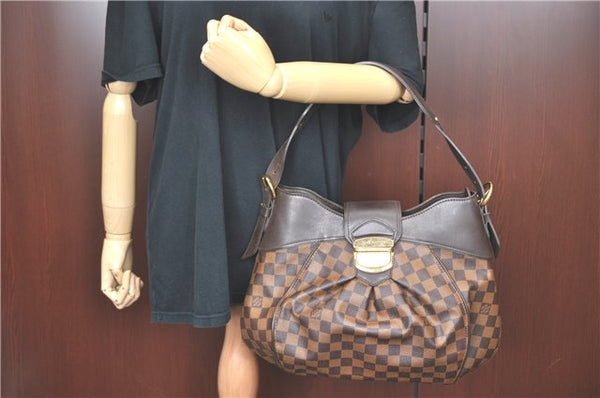 Authentic Louis Vuitton Damier Sistina MM Shoulder Hand Bag N41541 LV J1525
