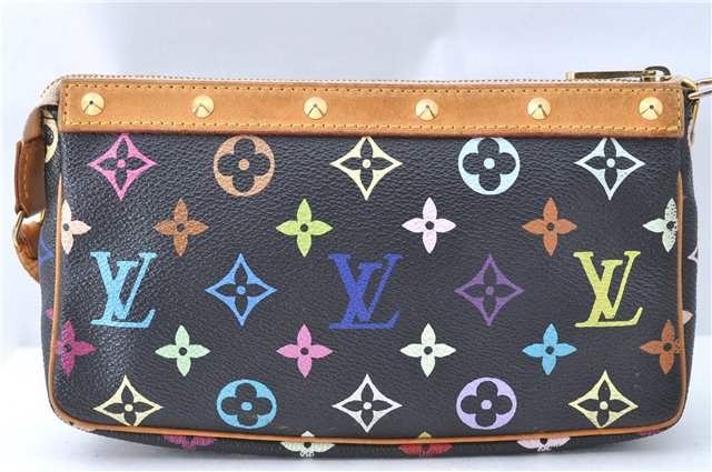 Louis Vuitton Monogram Multicolor Pochette Accessoires Pouch M92648 Black J1541