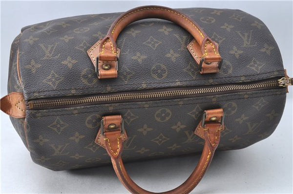 Authentic Louis Vuitton Monogram Speedy 30 Hand Boston Bag M41526 LV J1548