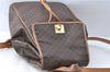 Authentic CELINE Macadam Blason Pattern Backpack PVC Leather Brown J1557
