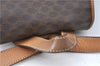 Authentic CELINE Macadam Blason Pattern Backpack PVC Leather Brown J1557