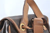 Authentic CELINE Macadam Blason Pattern Backpack PVC Leather Brown J1557