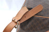Authentic CELINE Macadam Blason Pattern Backpack PVC Leather Brown J1557