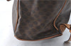Authentic CELINE Macadam Blason Pattern Backpack PVC Leather Brown J1557