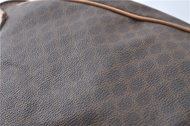 Authentic CELINE Macadam Blason Pattern Backpack PVC Leather Brown J1557