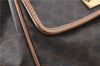 Authentic CELINE Macadam Blason Pattern Backpack PVC Leather Brown J1557