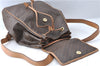Authentic CELINE Macadam Blason Pattern Backpack PVC Leather Brown J1557