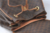 Authentic CELINE Macadam Blason Pattern Backpack PVC Leather Brown J1557