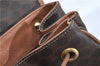 Authentic CELINE Macadam Blason Pattern Backpack PVC Leather Brown J1557