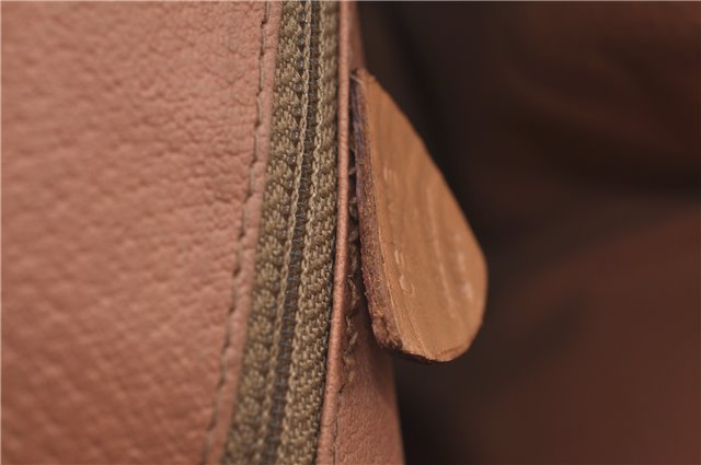 Authentic CELINE Macadam Blason Pattern Backpack PVC Leather Brown J1557