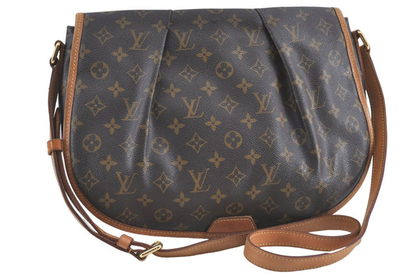 Auth Louis Vuitton Monogram Menilmontant MM Shoulder Cross Bag M40473 LV J1561
