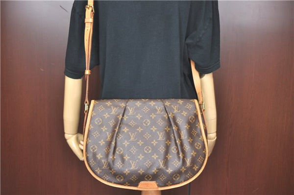 Auth Louis Vuitton Monogram Menilmontant MM Shoulder Cross Bag M40473 LV J1561