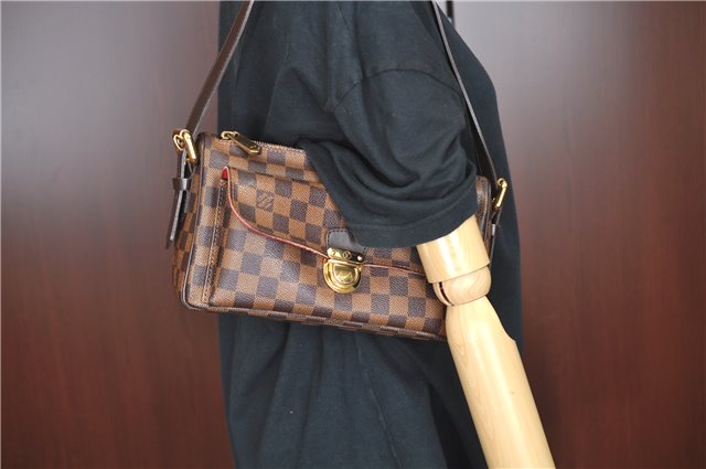 Authentic Louis Vuitton Damier Ravello GM Shoulder Bag Purse N60006 LV J1571
