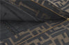 Authentic FENDI Zucca Skirt Cotton USA 4 Size 26 inch Brown Black J1572