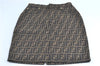 Authentic FENDI Zucca Skirt Cotton USA 4 Size 24 inch Brown Balck J1573