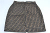 Authentic FENDI Zucca Skirt Cotton USA 4 Size 24 inch Brown Balck J1573