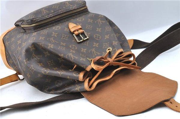 Authentic Louis Vuitton Monogram Montsouris GM Backpack M51135 LV J1575