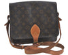 Auth Louis Vuitton Monogram Cartouchiere GM Shoulder Cross Bag M51252 LV J1578