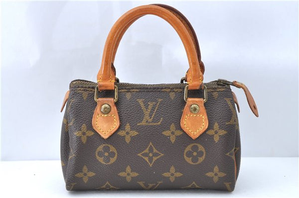 Authentic Louis Vuitton Monogram Mini Speedy Hand Bag Old Model LV J1582