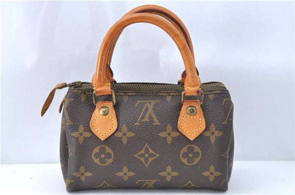 Authentic Louis Vuitton Monogram Mini Speedy Hand Bag Old Model LV J1582