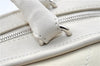 Auth CHANEL Wild Stitch Matelasse Calf Skin Hand Boston Bag Ivory White CC J1585