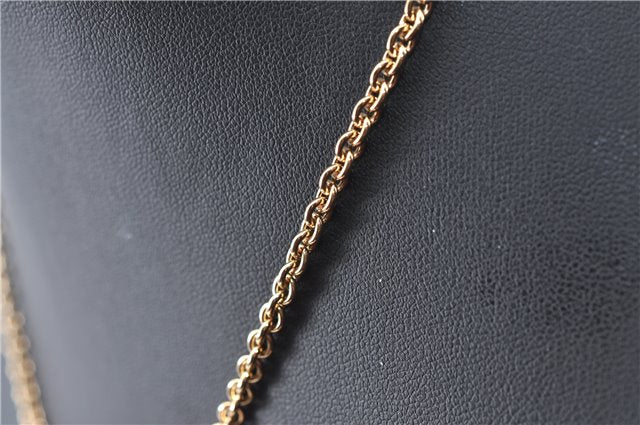 Authentic Christian Dior Gold Tone Chain Pendant Necklace CD J1586