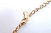 Authentic Christian Dior Gold Tone Chain Pendant Necklace CD J1586