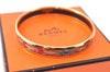 Authentic HERMES Email PM Bangle Bird's Feathers Motif Gold Red Box J1599