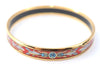 Authentic HERMES Email PM Bangle Bird's Feathers Motif Gold Red Box J1599