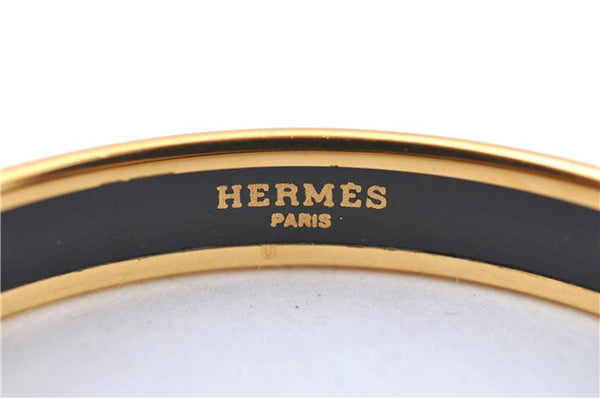 Authentic HERMES Email PM Bangle Bird's Feathers Motif Gold Red Box J1599