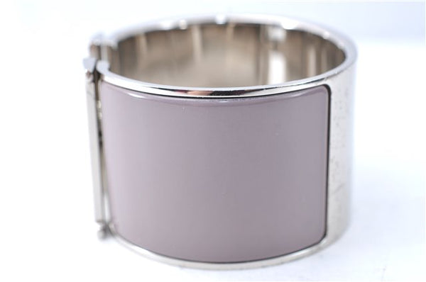 Authentic HERMES Bangle ClicH Silver Light Purple Box J1619