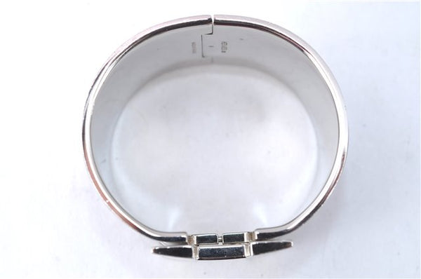 Authentic HERMES Bangle ClicH Silver Light Purple Box J1619