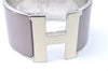 Authentic HERMES Bangle ClicH Silver Light Purple Box J1619