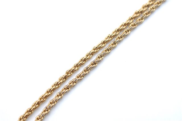 Authentic Christian Dior Gold Tone Chain Pendant Necklace CD J1620