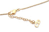 Authentic Christian Dior Gold Tone Chain Pendant Necklace CD J1620