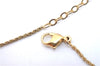 Authentic Christian Dior Gold Tone Chain Pendant Necklace CD J1620