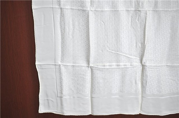 Authentic Christian Dior Trotter Scarf Silk White CD J1624