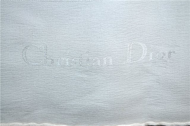 Authentic Christian Dior Trotter Scarf Silk White CD J1624