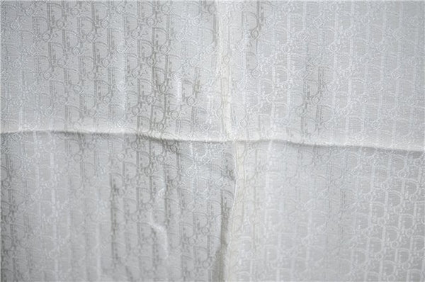 Authentic Christian Dior Trotter Scarf Silk White CD J1624