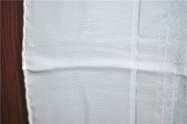 Authentic Christian Dior Trotter Scarf Silk White CD J1624
