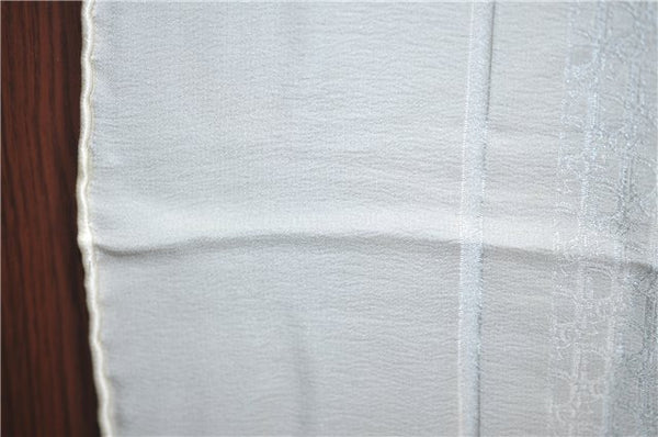 Authentic Christian Dior Trotter Scarf Silk White CD J1624